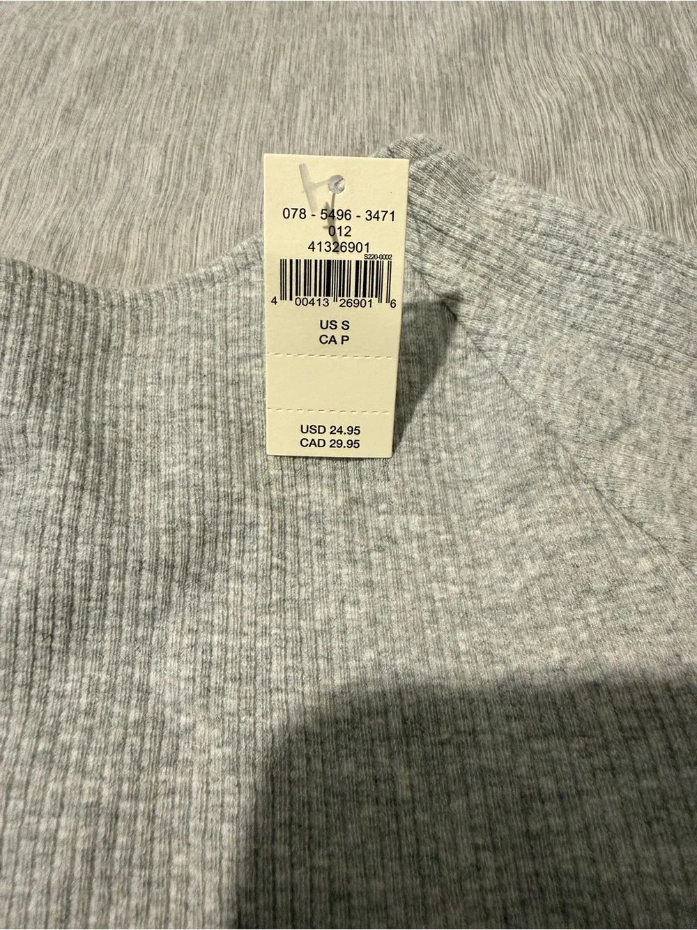 Gray Short Sleeve Knit Top with Cutout Back